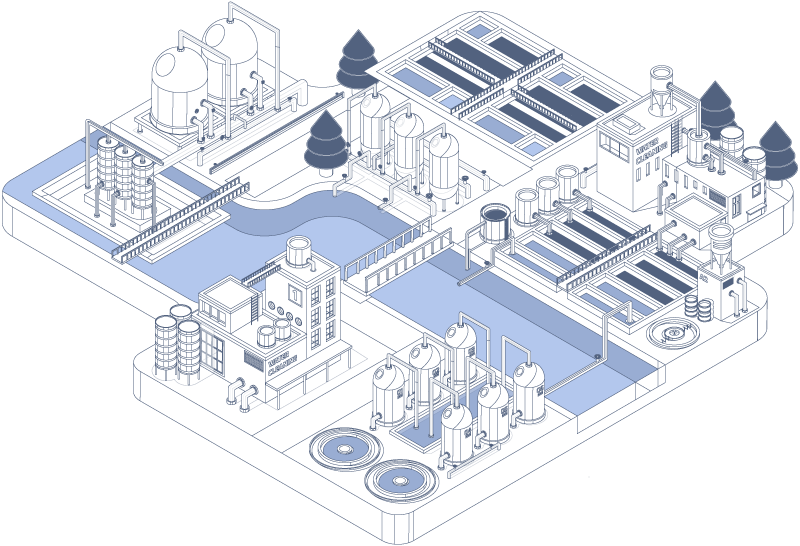 水処理設備のイメージ図